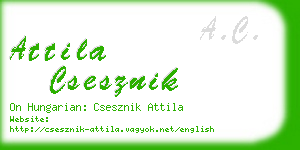 attila csesznik business card